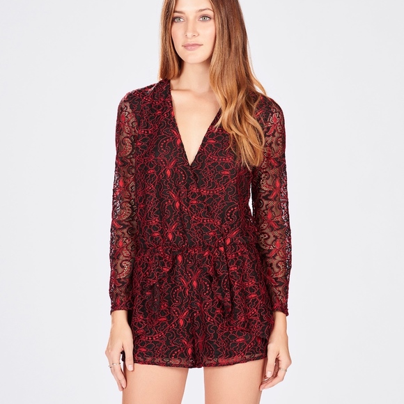Parker Other - NWT Parker NYC "Giada" Romper Blk/Red Size Small